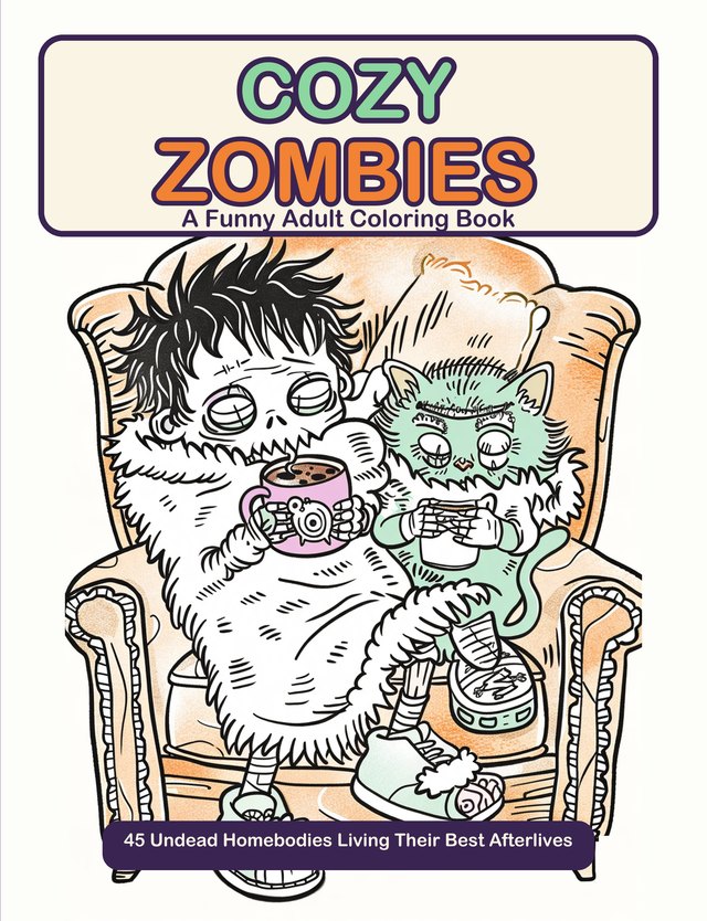 Cozy Zombies coloring book cover